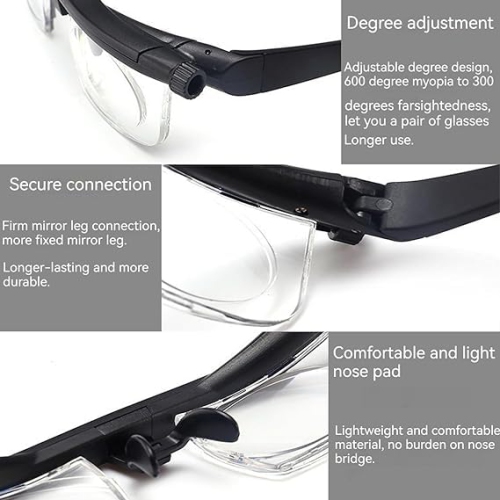 Lunettes de lecture réglables, lunettes de lecture Flex Focus pour hommes et femmes