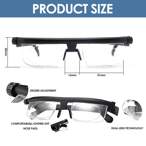 Lunettes de lecture réglables, lunettes de lecture Flex Focus pour hommes et femmes