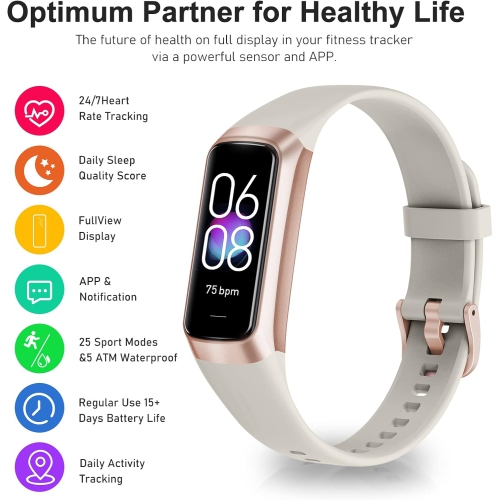 Fitness Tracker with Step Counter Calories Stopwatch,Activity Tracker,Health Tracker with Heart Rate Monitor Sleep Tracker,1.1'' Touchscreen