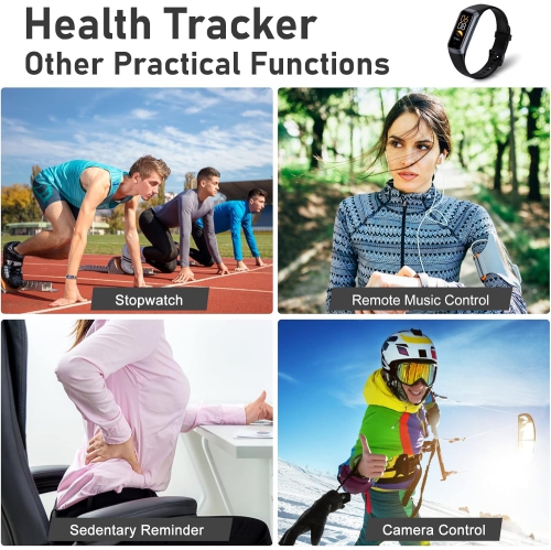 Fitness Tracker with 24/7 Heart Rate,Blood Oxygen Blood Pressure Sleep Monitor,Activity Trackers Step Calorie Counter Pedometer Health Smart Watch