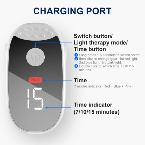 Nail Care Device for Multiple Toenails and Fingernails, Nail Cleaning and Care Device with Timer