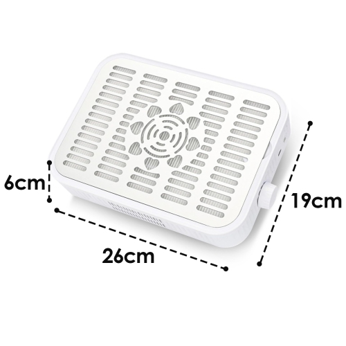 Turbine Brushless Nail Vacuum Cleaner, 48W USB Rechargeable Nail Dust Collector, Portable Nail Tool for Travel and Home Use