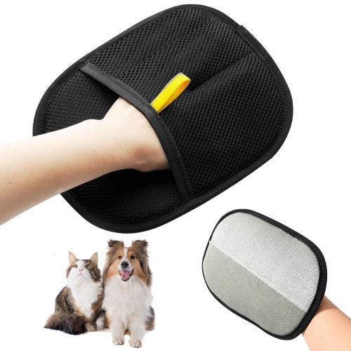 2 Pcs Double Sided Grooming Glove for Pets, Reusable Silicone Gloves for Shedding, Bathing, Washing & Static Removal