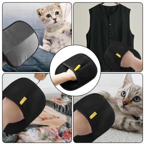 2 Pcs Double Sided Grooming Glove for Pets, Reusable Silicone Gloves for Shedding, Bathing, Washing & Static Removal