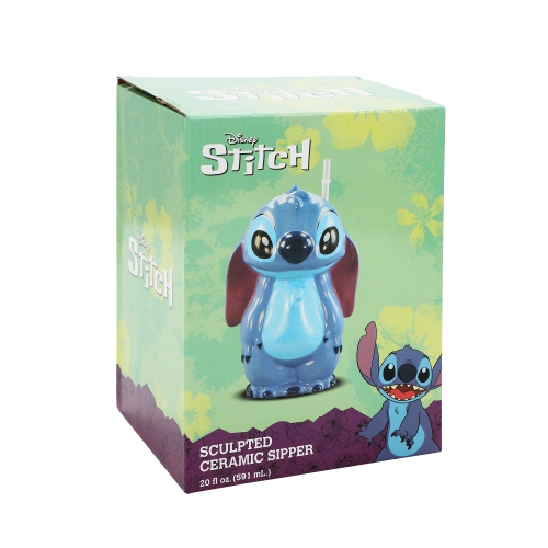 Disney Stitch 17 Oz Sculpted Ceramic Sipper Cup