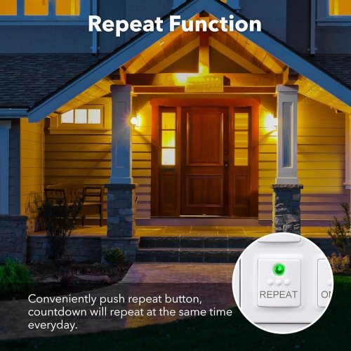 BN-LINK Countdown Digital in-Wall Timer Switch with Push Button 5-10-20-30-45-60mins, for Bathroom Fan,in-Wall Light Timer, Neutral Required, Free