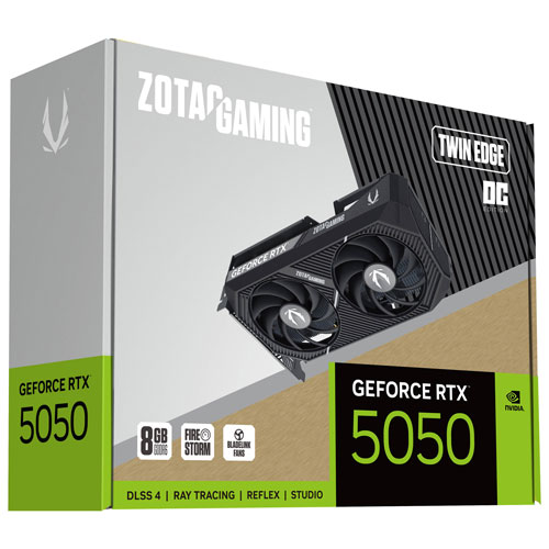 ZOTAC Gaming GeForce RTX 5050 Twin Edge OC 8GB GDDR6 Video Card