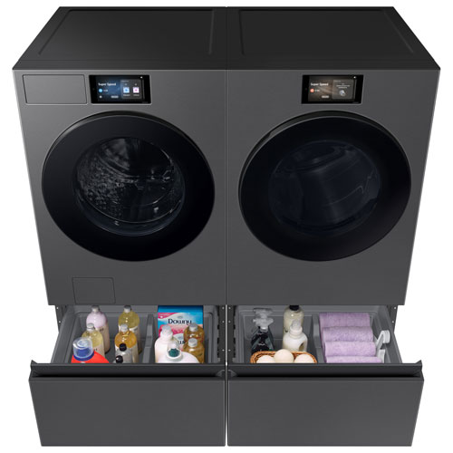 Samsung 7.6 Cu. Ft. Electric Steam Dryer (SAMS DV90F53AESAC) - Dark Steel