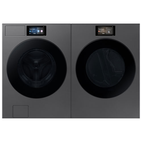 Samsung 7.6 Cu. Ft. Electric Steam Dryer (SAMS DV90F53AESAC) - Dark Steel