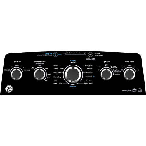 Laveuse à chargement par le haut de 4,9 pi³ de GE - Gris diamant