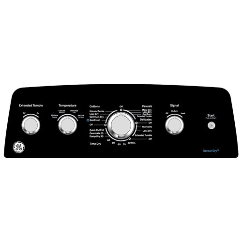 Sécheuse électrique de 7,2 pi³ de GE - Blanc