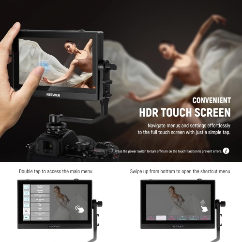 NEEWER F500 5.5 Inch Camera Field Monitor, HDR Touch Screen with 3D LUT by NEEWER - Refurbished condition - Image 3