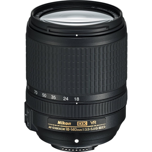 Objectif zoom à grossissement élevé AF-S DX NIKKOR 18-140&nbsp;mm f/3,5-5,6G ED VR exclusivement pour le format DX de Nikon - Boîte ouverte