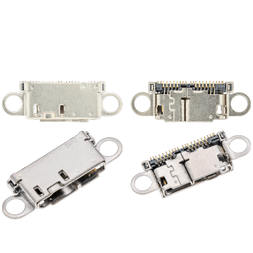 Replacement Charging port soldering required - 21 Pin - Micro B 3.0 - 4 Anchor Points
