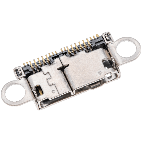 Replacement Charging port soldering required - 21 Pin - Micro B 3.0 - 4 Anchor Points