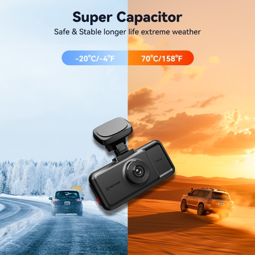 REDTIGER A6 3-Channel Dash Cam Front Inside Rear 4K+1080P WiFi Touch Screen