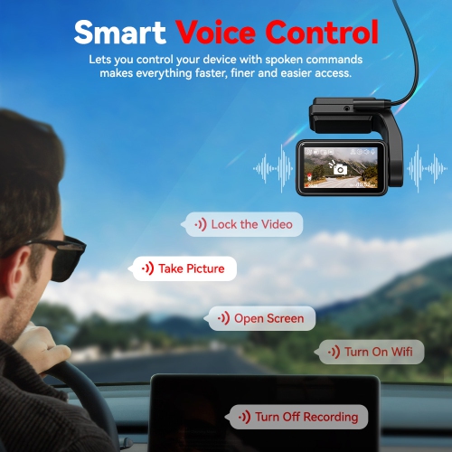 REDTIGER A4 Dash Cam Front and Rear 4K Dash Cam, 5.8GHz WiFi, Touch Screen