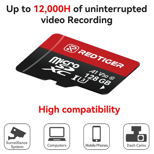 REDTIGER 128GB SD Card for all REDTIGER dashcam products