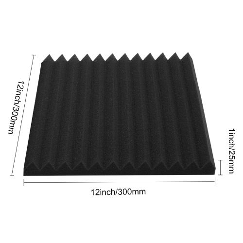 VEVOR 52 Pack Acoustic Foam Panels, 12 x 12 x 1 in, High Density Soundproof, Fire-Resistant Acoustic Panels, Sound Dampening Absorbing Panels for