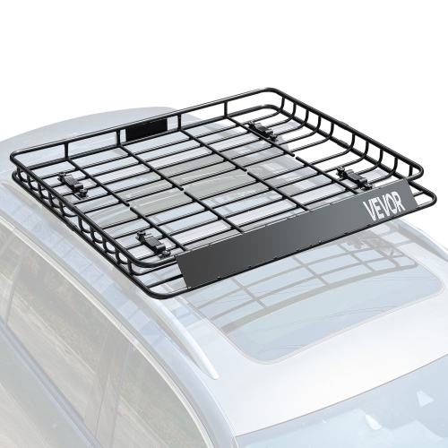 VEVOR  43 X 50 X 4.1 In Roof Rack Cargo Carrier, Universal Rooftop Cargo Basket, Car Top Luggage Holder \w 150 Lbs Max Load Capacity, 4.1 In