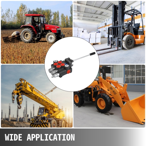 VEVOR 11gpm Hydraulic Valve 2 Spool Hydraulic Joystick Control Valve Hydraulic Directional Control Valve Double Acting for Tractors Loaders Tanks