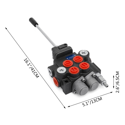 VEVOR 11gpm Hydraulic Valve 2 Spool Hydraulic Joystick Control Valve Hydraulic Directional Control Valve Double Acting for Tractors Loaders Tanks