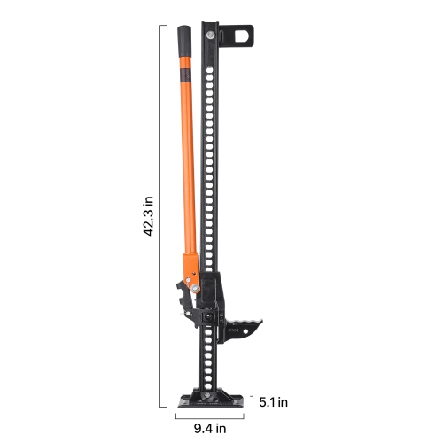 VEVOR 42" Farm Jack,Utility High Lift Farm Jack, 3.18 Ton Capacity Ratcheting Off Road Utility Jacks, Heavy-Duty Lift Jacks with 5.12"-36.6" Lifting