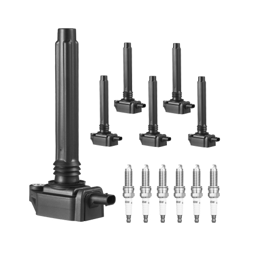 VEVOR 3.6L V6 Ignition Coil Pack and Spark Plugs, Set of 6, Compatible with Dodge Grand Caravan Avenger Challenger Jeep Cherokee Grand Cherokee