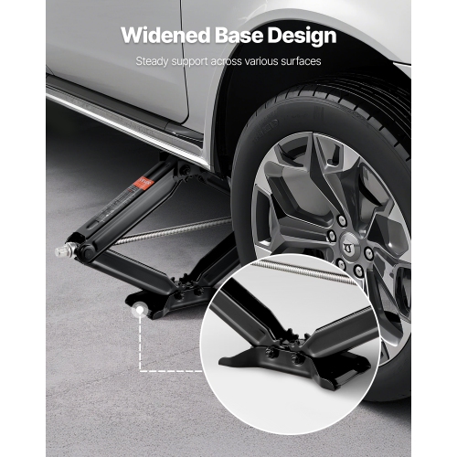 VEVOR 4-23.4 in 5000 lbs RV Scissor Jacks, RV Stabilizer Leveling Scissor Jacks, Set of 2, Heavy Duty Stabilizer Jack with Crank Handle, Socket and