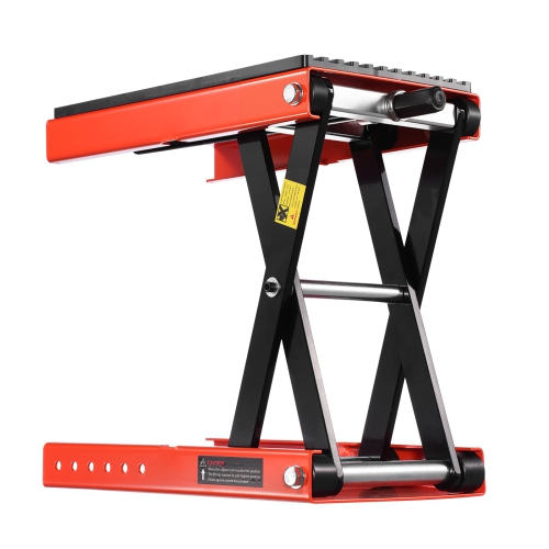 VEVOR Motorcycle Lift, 1200lbs Weight Capacity, Wide Deck Motorcycle Scissor Jack, 4.1-15 in Height Range, Heavy Duty Steel Bike Repair Center Stand