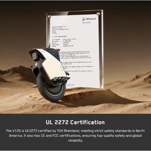 INMOTION V12S Electric Unicycle, 6000W motor, 70KPH Top Speed, 120KM range, 90mm suspension, Dual Hi-Fi Stereo Speakers, 4.3-inch high-definition