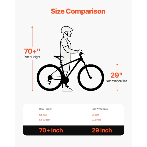 VEVOR 29 inch Mountain&nbsp;Bike,MTB&nbsp;Bicycle&nbsp;with&nbsp;Full&nbsp;Dual&nbsp;Suspension,&nbsp;24 Speeds&nbsp;Twist&nbsp;Shifting,