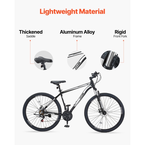 VEVOR 29 inch Mountain&nbsp;Bike,MTB&nbsp;Bicycle&nbsp;with&nbsp;Front&nbsp;Suspension,21 Speeds&nbsp;SHIMANO