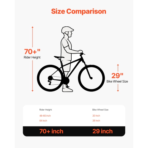 VEVOR 29 inch Mountain&nbsp;Bike,MTB&nbsp;Bicycle&nbsp;with&nbsp;Front&nbsp;Suspension,21 Speeds&nbsp;SHIMANO