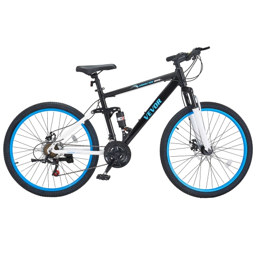 VEVOR 26 inch Mountain&nbsp;Bike,MTB&nbsp;Bicycle&nbsp;with&nbsp;Full&nbsp;Dual&nbsp;Suspension,&nbsp;21