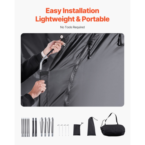 VEVOR 3 to 4 Bike Storage Tent,Bikes, Outdoor Spacious Bike Storage Tent with Ventilated Window, Waterproof Easy-to-Install Bike Tent with High