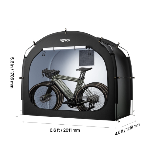 VEVOR 3 to 4 Bike Storage Tent,Bikes, Outdoor Spacious Bike Storage Tent with Ventilated Window, Waterproof Easy-to-Install Bike Tent with High