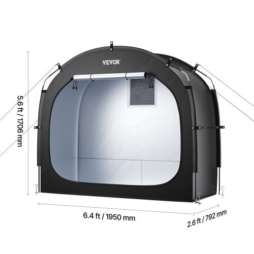 VEVOR 1 to 2 Bike Storage Tent, Bikes, Outdoor Spacious Bike Storage Tent with Ventilated Window, Waterproof Easy-to-Install Bike Tent with High