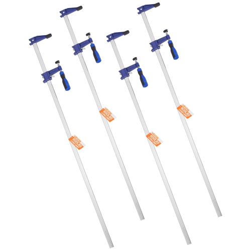 VEVOR 4-Pack Bar Clamps for Woodworking, 36 inch Opening, Lockable F-Clamp with 600 lbs Load Limit, 2-1/2 inch Depth, Cast Iron and Carbon Steel,