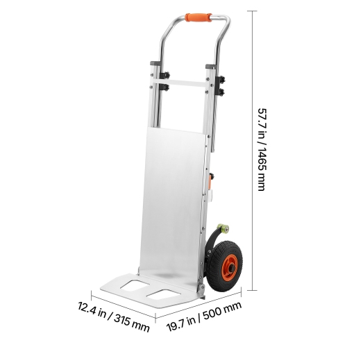 VEVOR 440lbs Electric Stair Climbing Dolly, Electric Stair Climbing Hand Trucks with 157.5in Rope & Extendable Handle, Heavy Duty Stair Climber for