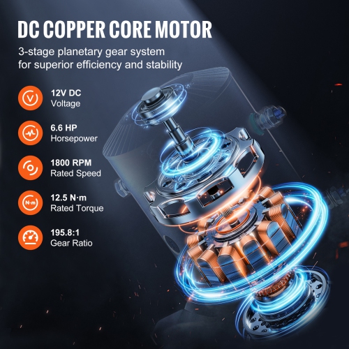 VEVOR 13,500 lb Electric Winch, 12V DC Truck Winch with Φ3/8 in x 80 ft Steel Cable Roller Fairlead Wireless & Wired Remote Control, IP55 Waterproof