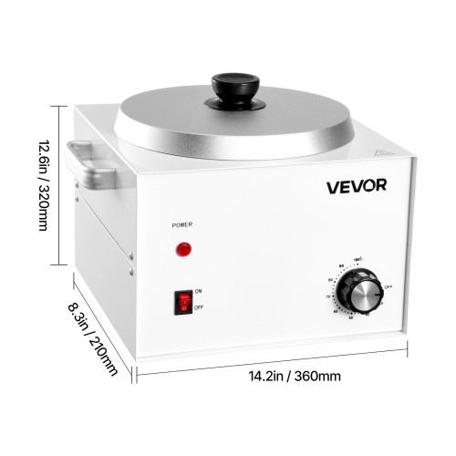VEVOR 3000ML Single Pot Wax Warmer, 300W Professional Wax Warmer for Hair Removal, 32 ℉ - 212℉ Adjustable Electric Waxing Heater with 100PCS Waxing