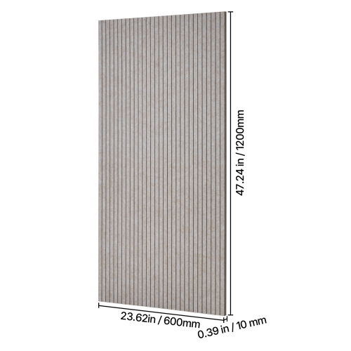 VEVOR 5 Pack Acoustic Panels with Self Adhesive, 47.2 x 23.6 x 0.4 inch Sound Proof Foam Panels, Polyester Fiber Soundproof Wall Panels High Density,