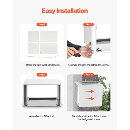 VEVOR 26 in Air Conditioner Wall Sleeve, Through the Wall, Compatible with Most Brands of Through the Wall AC, Durable and Weather-Resistant