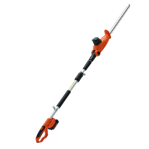 VEVOR  20V Cordless Hedge Trimmer, 18 Inch Double-Edged Steel Blade, Pole Hedge Trimmer Kit 20V Battery, Fast Charger Included, 74"-94" Telescoping