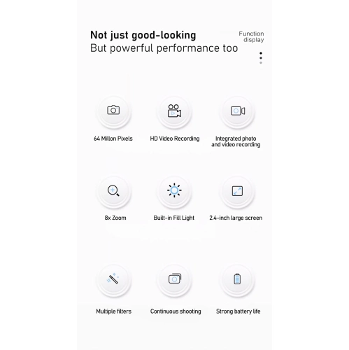 CCD digital camera, can take selfies and transfer to mobile phones, student party camera, camera vog, HD dual camera, 4k video recording - black [32G