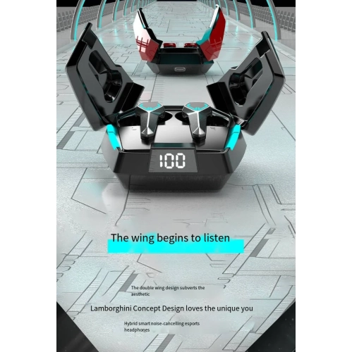 Gaming Bluetooth Headset Wireless Low Latency Ultra-Long Battery Life Heavy Bass Noise Cancelling Universal for Mobile Phones Suitable for