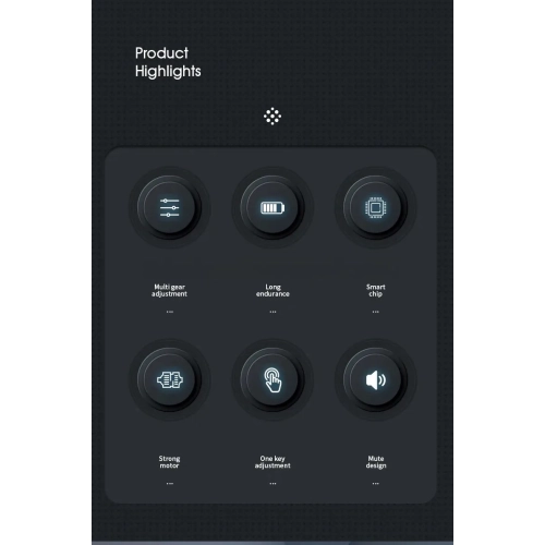 Fascia gun massage head, portable fitness muscle massager, universal cervical vertebrae full body massager, deep tissue massage gun - black 6-speed