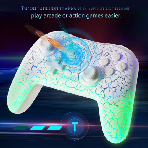 Switch game controller wireless Bluetooth PC computer Android controller six-axis somatosensory cool light vibration flash function colorful light