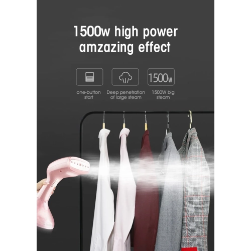 Home Handheld Small Electric Iron Portable High Power Steam Garment Ironing Machine, 1500W, with 250ml Water Tank